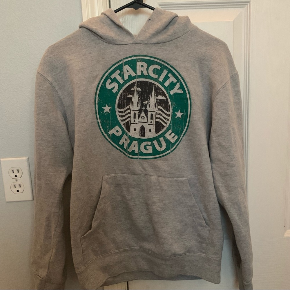 grey hoodie